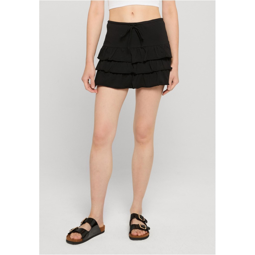 Urban Classics - Volants Jersey Short skirt - Black
